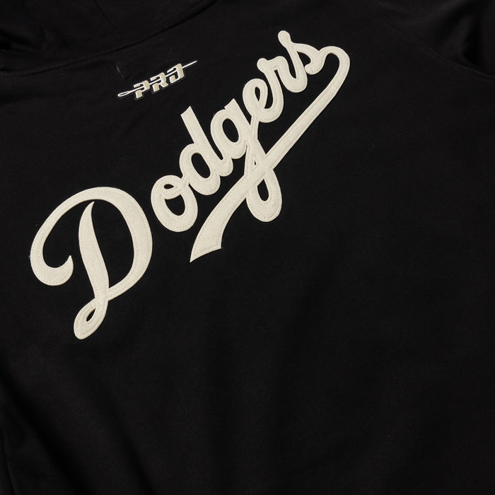 Los Angeles Dodgers Modern Originals Fleece Pullover Mens Hoodie (Black/White)