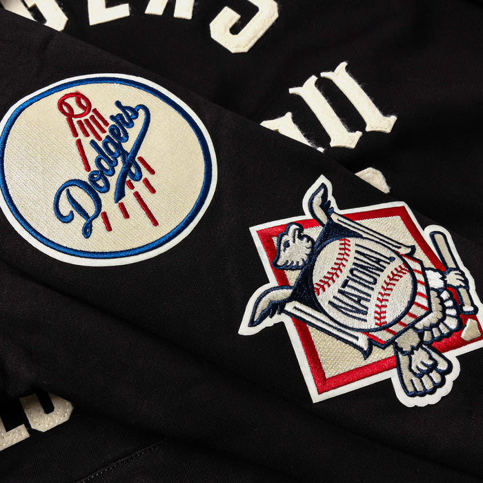 Los Angeles Dodgers Modern Originals Fleece Pullover Mens Hoodie (Black/White)