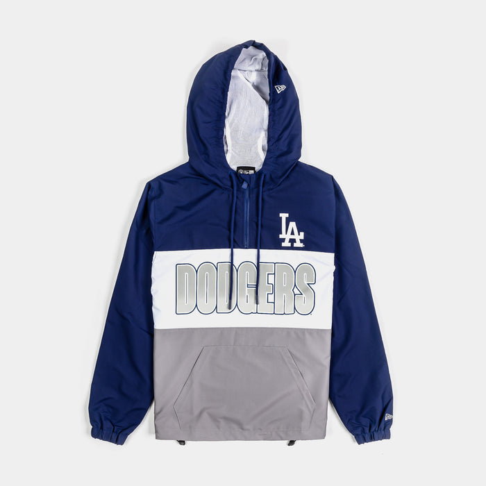 Los Angeles Dodgers Quarter Zip Mens Jacket (Blue/Grey)