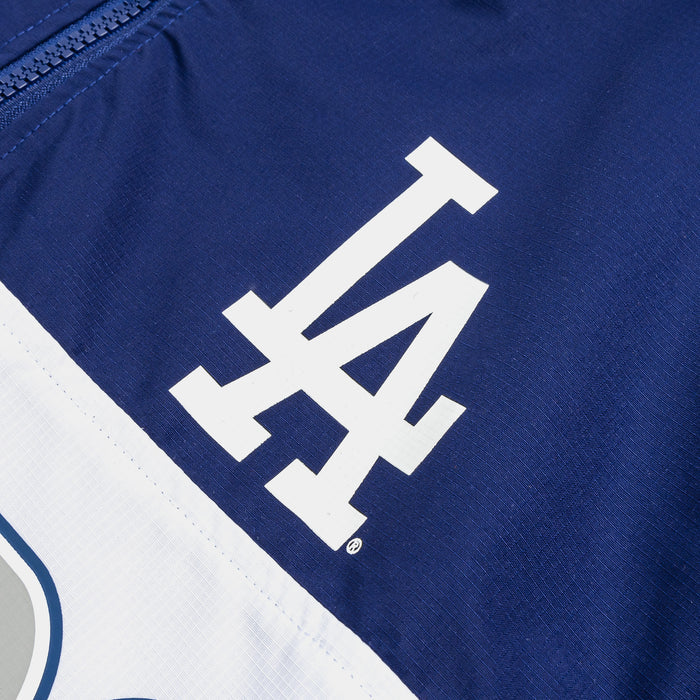 Los Angeles Dodgers Quarter Zip Mens Jacket (Blue/Grey)