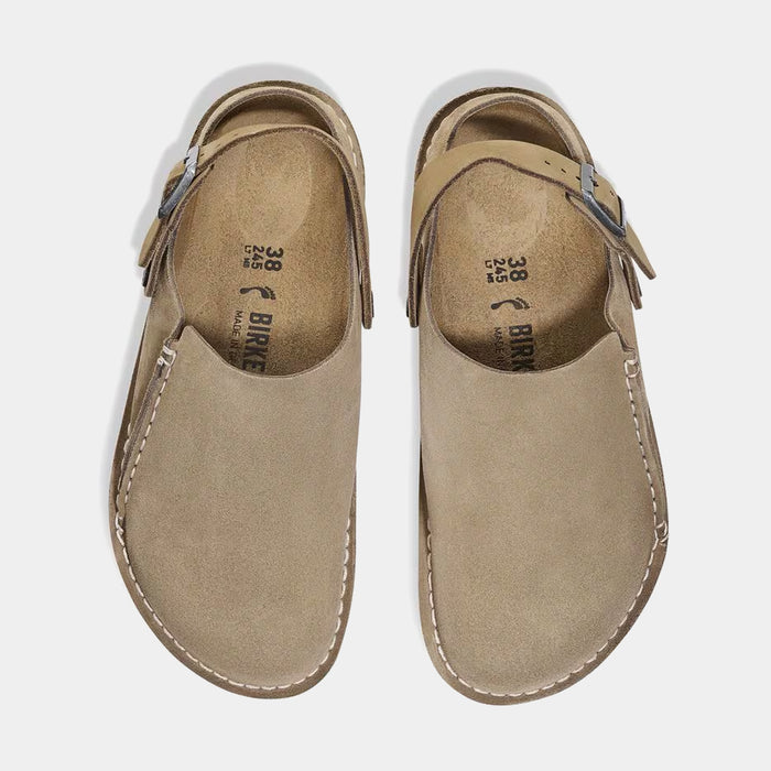 Lutry Premium Suede Womens Sandals (Gray Taupe)