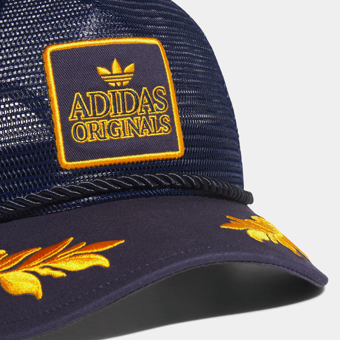 Major Mesh Trucker Mens Hat (Night indigo/Collegiate Gold)