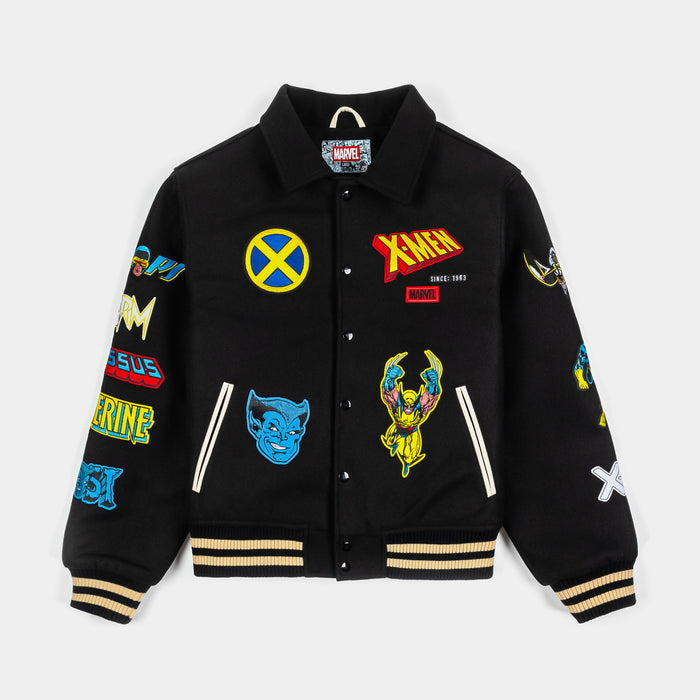 Marvel By Shoe Palace Team X Men Varsity Mens Jacket (Black/Yellow)