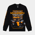 McLaren Formula 1 Team Mens Long Sleeve Shirt (Black/ Papaya Orange)
