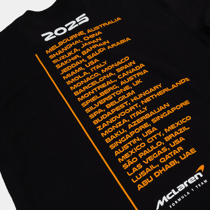 McLaren Formula 1 Team Mens Long Sleeve Shirt (Black/ Papaya Orange)