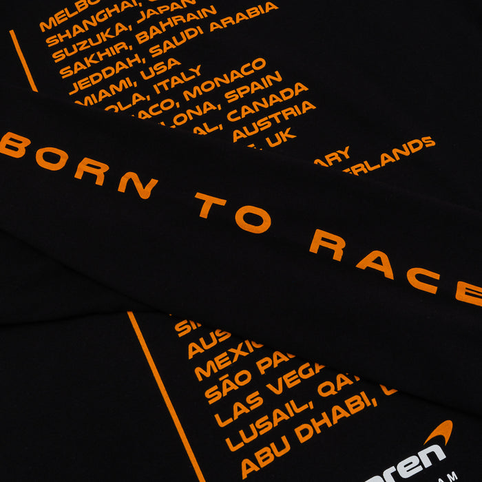 McLaren Formula 1 Team Mens Long Sleeve Shirt (Black/ Papaya Orange)