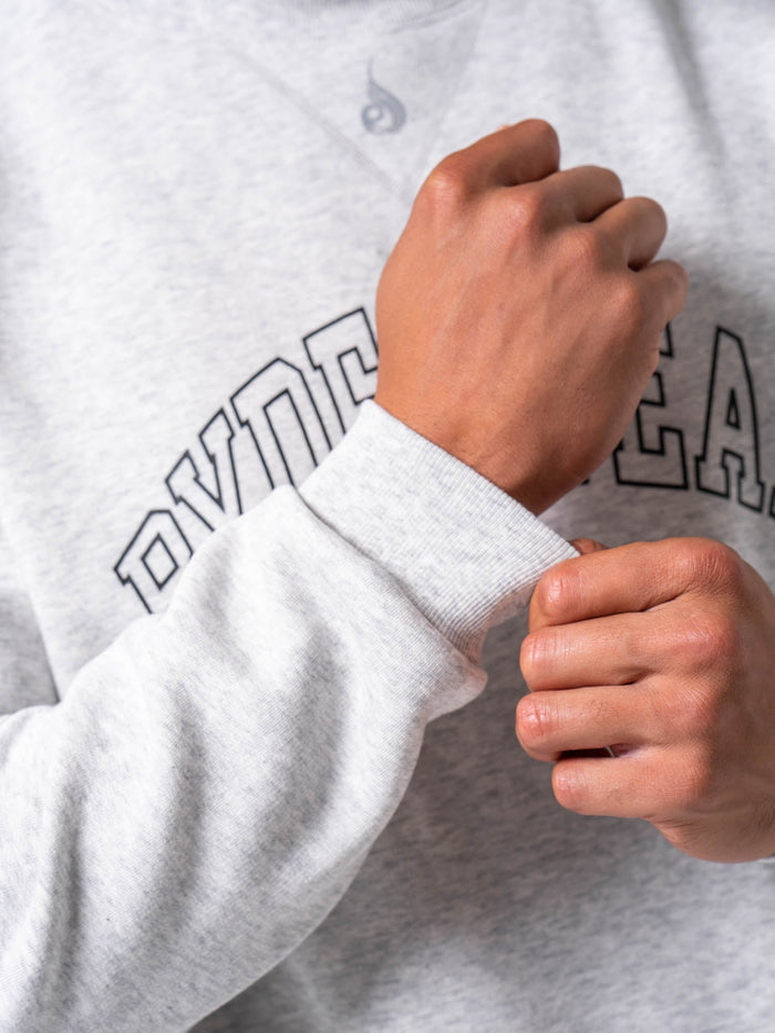 Men's Collegiate Crew Neck - Snow Marl Clothing Ryderwear