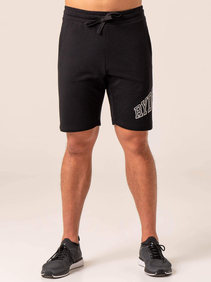 Men's Collegiate Track Short - Black Clothing Ryderwear