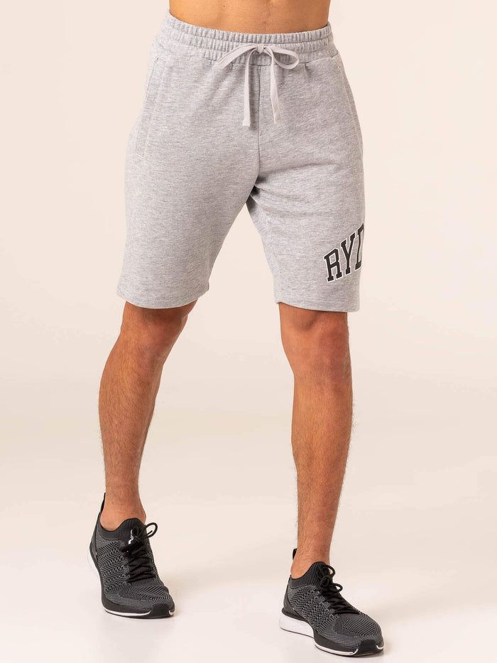 Men's Collegiate Track Short - Grey Marl Clothing Ryderwear