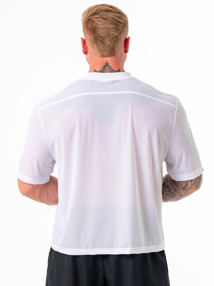 Mesh Flex T-Shirt - White Clothing Ryderwear