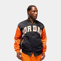MJ Collegiate Varsity Mens Jacket (Black/Starfish/Black)