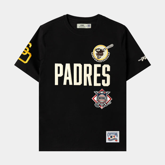 MLB San Diego Padres Original Mens Short Sleeve Shirt (Black/White)