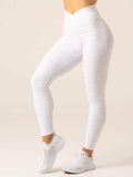 Momentum Cross Over Scrunch Leggings - Snow Grey Marl Clothing Ryderwear