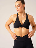 Momentum Twist Sports Bra - Black Clothing Ryderwear