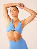 Momentum Twist Sports Bra - Bright Blue Clothing Ryderwear