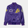 NBA Los Angeles Lakers Original Satin Varsity Mens Jacket (Purple/Yellow)