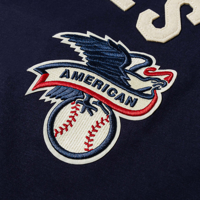 New York Yankees Modern Original Mens Short Sleeve Shirt (Navy/White)