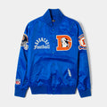 NFL Denver Broncos Original Satin Varsity Mens Jacket (Blue/White)