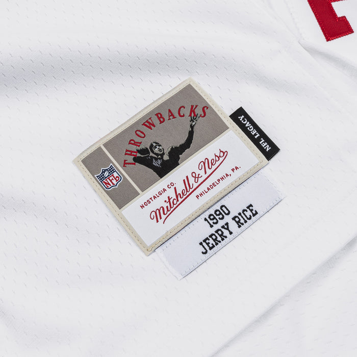 NFL Legacy San Francisco 49ers 1990 Jerry Rice Mens Jersey (White/White/Red)