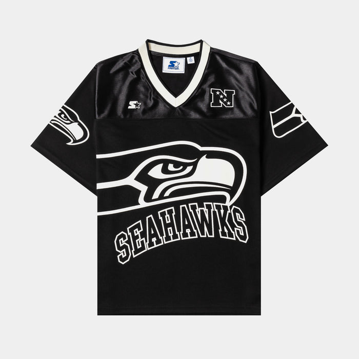 NFL Seattle Seahawks Mens Jersey (Black/Cream)
