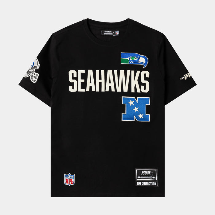 NFL Seattle Seahawks Original Mens Short Sleeve Shirt (Black/White)