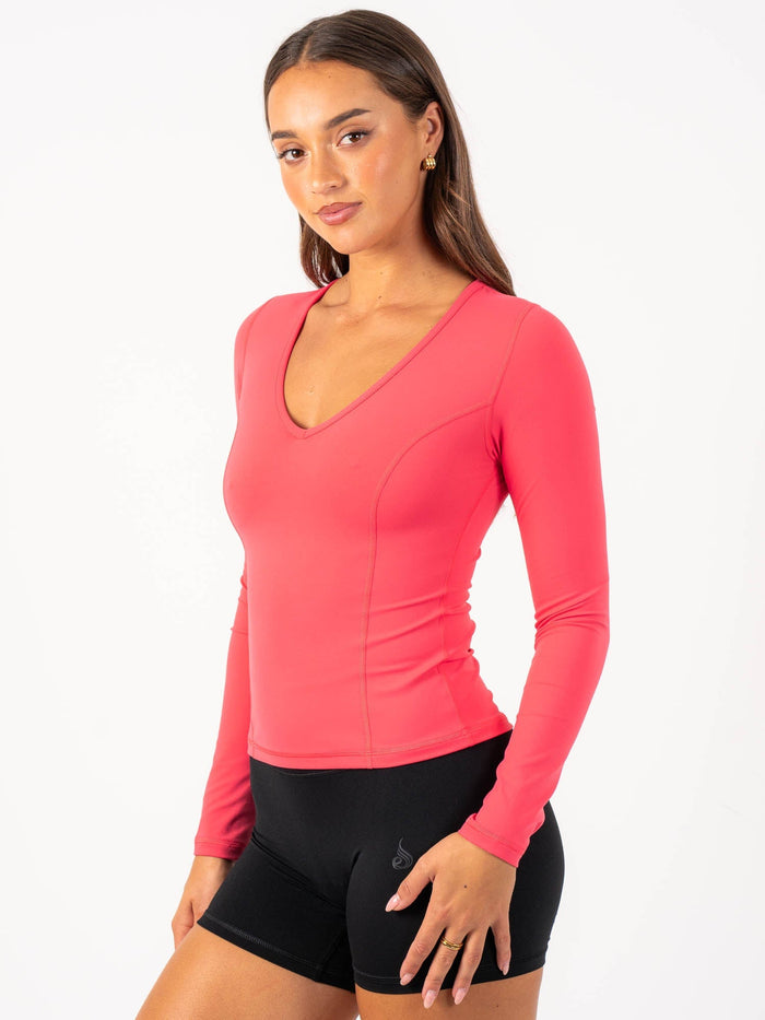 NKD Align Long Sleeve Training Top - Watermelon Clothing Ryderwear