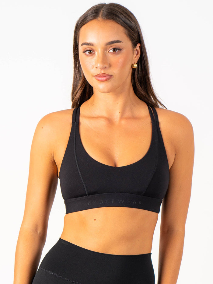 NKD Align Sports Bra - Black Clothing Ryderwear