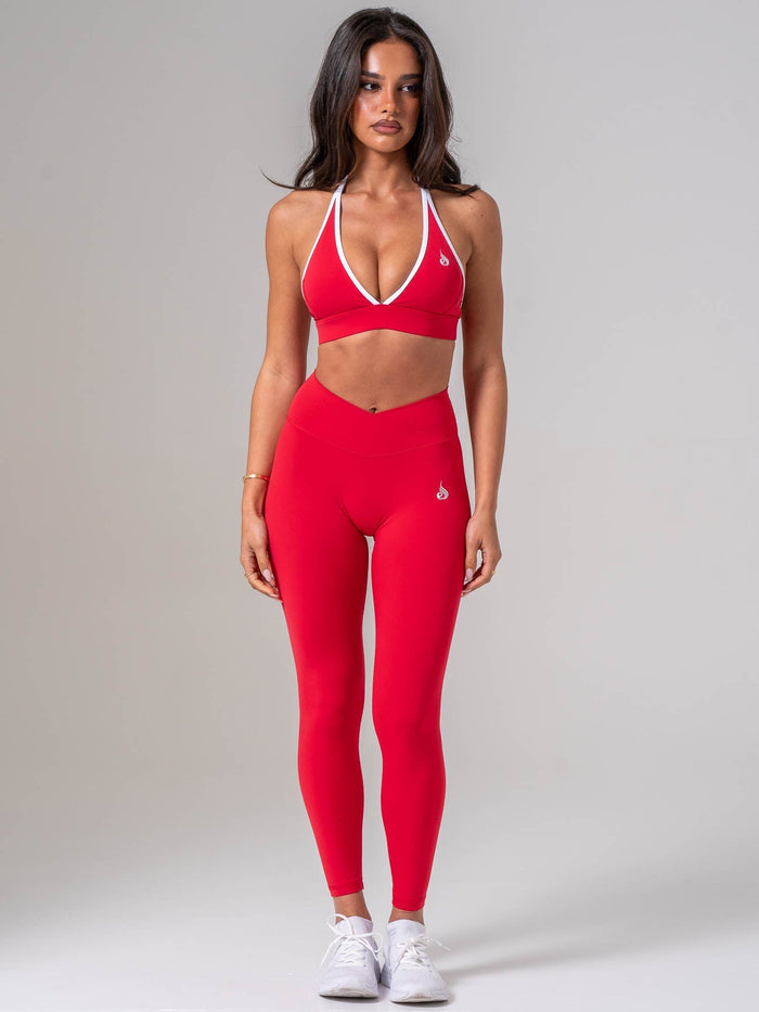 NKD Contrast Halter Bra - Cherry Clothing Ryderwear