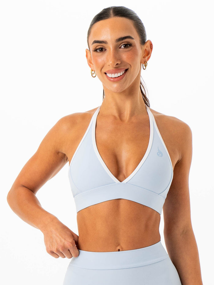 NKD Contrast Halter Bra - Sky Blue Clothing Ryderwear