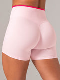NKD Cross Over Contrast Invisible Scrunch Shorts - Pink On Pink Clothing Ryderwear