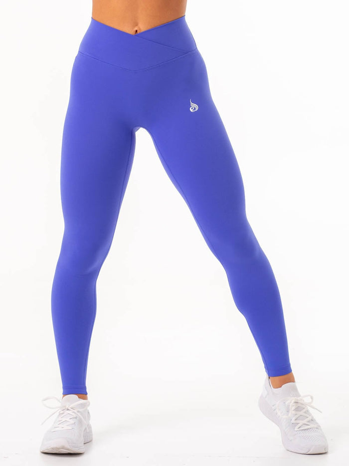 NKD Cross Waist Band Leggings - Cobalt Clothing Ryderwear