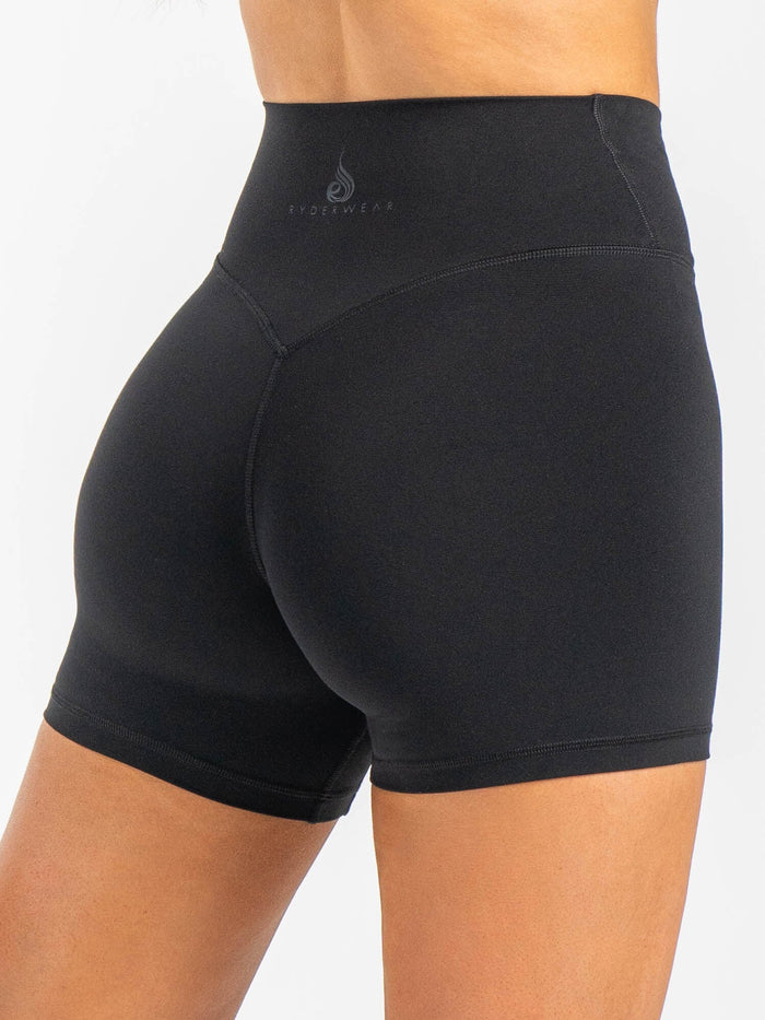 NKD Cross Waist Band Shorts - Black Clothing Ryderwear