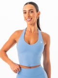 NKD Halter Shelf Tank - Blueberry Clothing Ryderwear