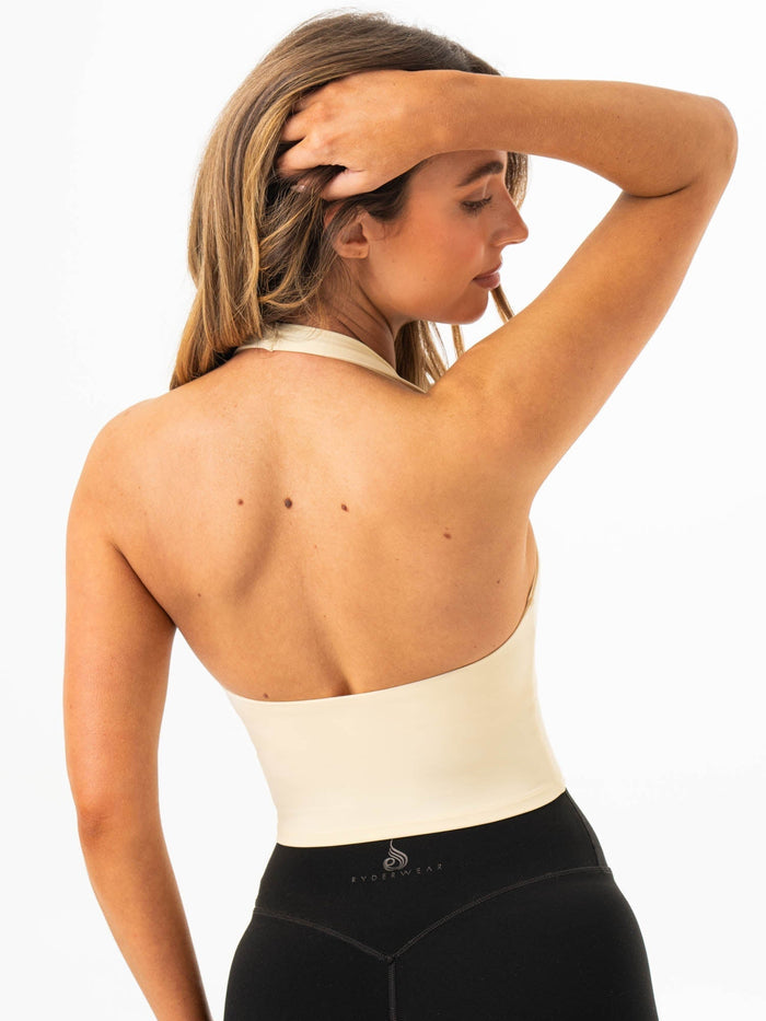 NKD Halter Shelf Tank - Lemon Drop Clothing Ryderwear