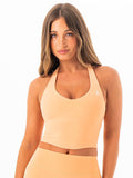 NKD Halter Shelf Tank - Peach Clothing Ryderwear