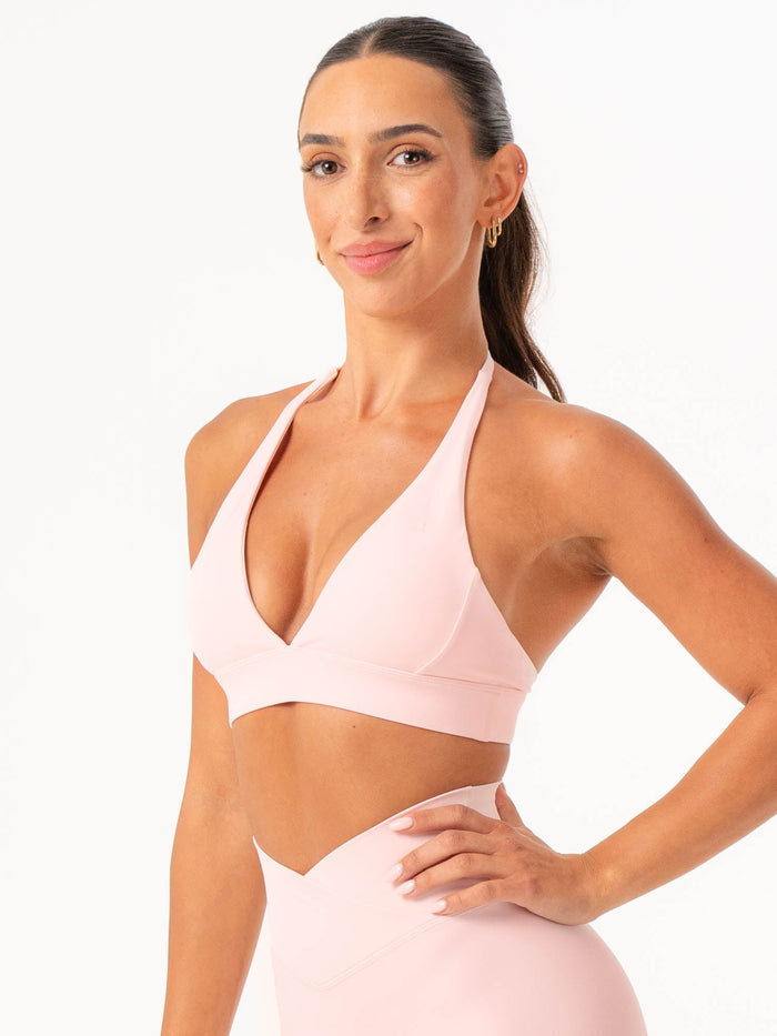 NKD Halter Sports Bra - Pink Musk Clothing Ryderwear
