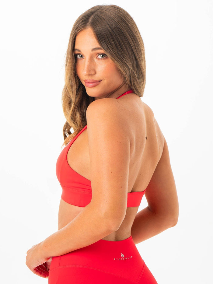 NKD Halter Sports Bra - Watermelon Sugar Clothing Ryderwear