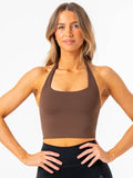NKD Halter Tank - Chocolate Clothing Ryderwear