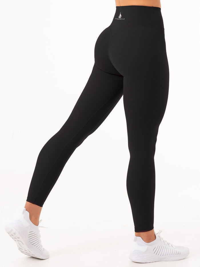 NKD High Waisted Leggings - Black Clothing Ryderwear
