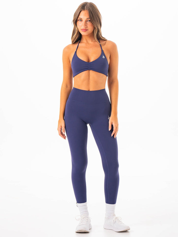 NKD High Waisted Leggings - Navy Clothing Ryderwear