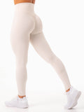 NKD High Waisted Scrunch Leggings - Bone Clothing Ryderwear
