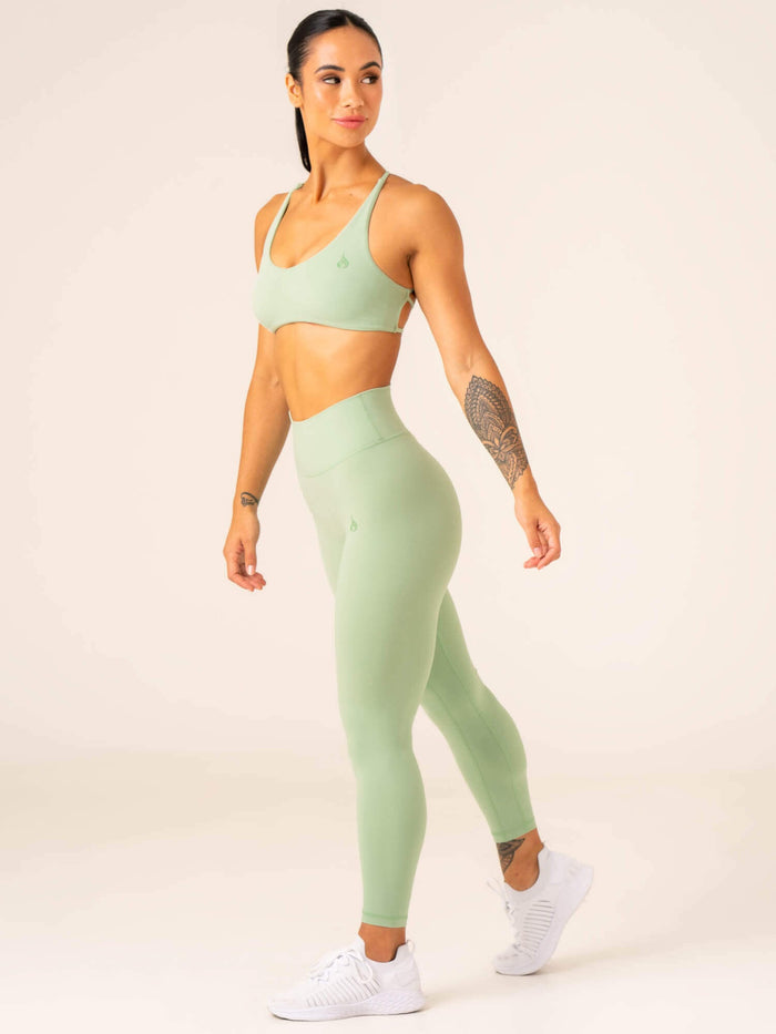 NKD High Waisted Scrunch Leggings - Pistachio Clothing Ryderwear