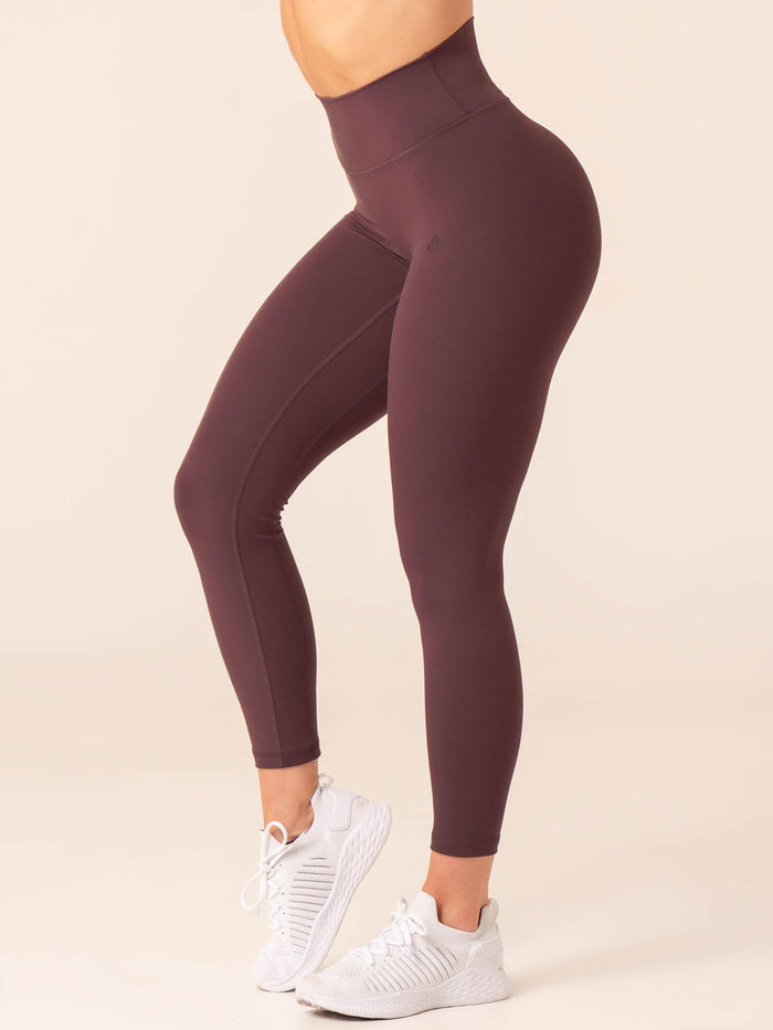 NKD High Waisted Scrunch Leggings - Plum Clothing Ryderwear