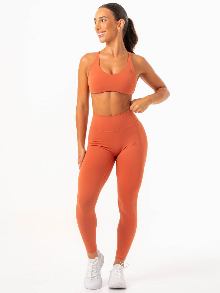 NKD High Waisted Scrunch Leggings - Terracotta Clothing Ryderwear