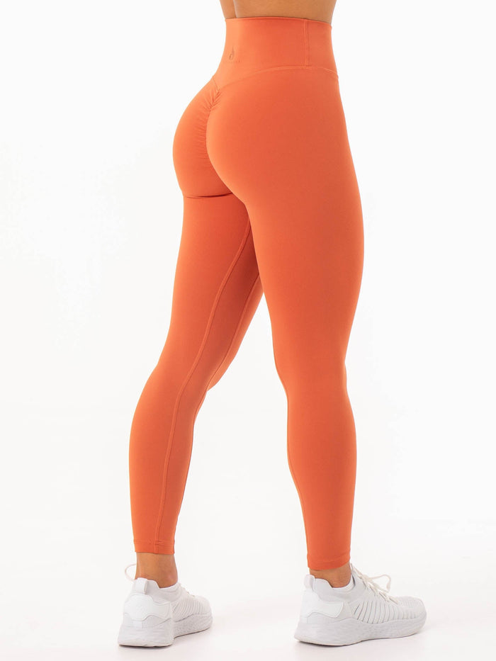 NKD High Waisted Scrunch Leggings - Terracotta Clothing Ryderwear