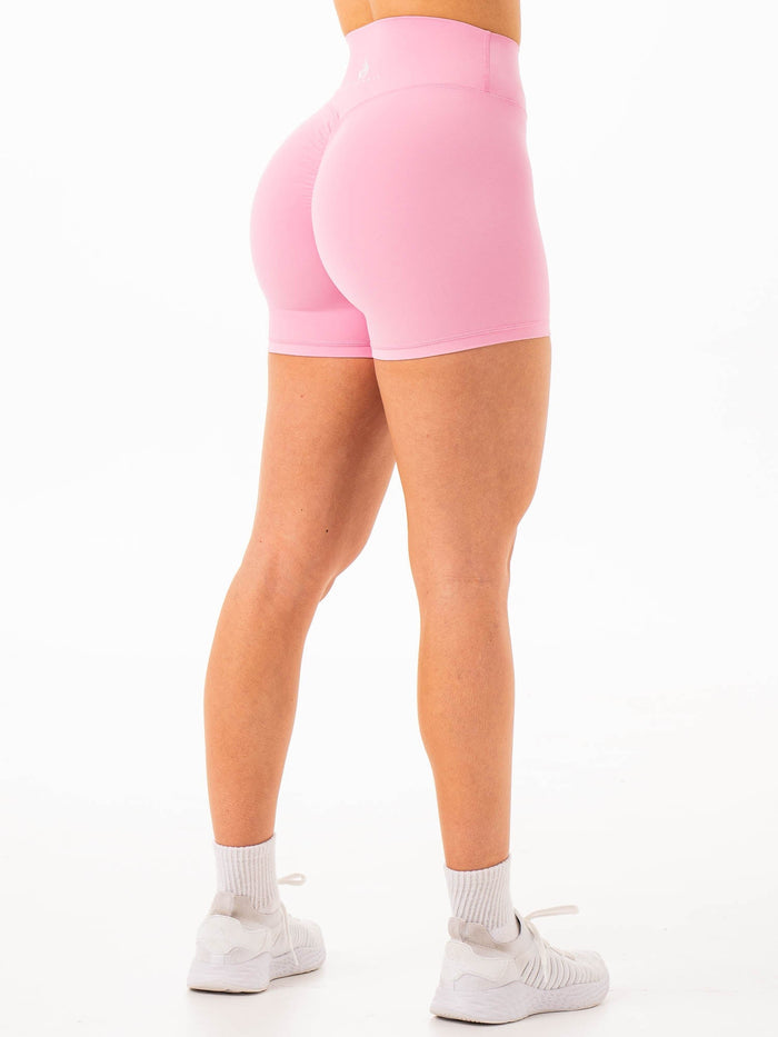 NKD High Waisted Scrunch Shorts - Pink Clothing Ryderwear