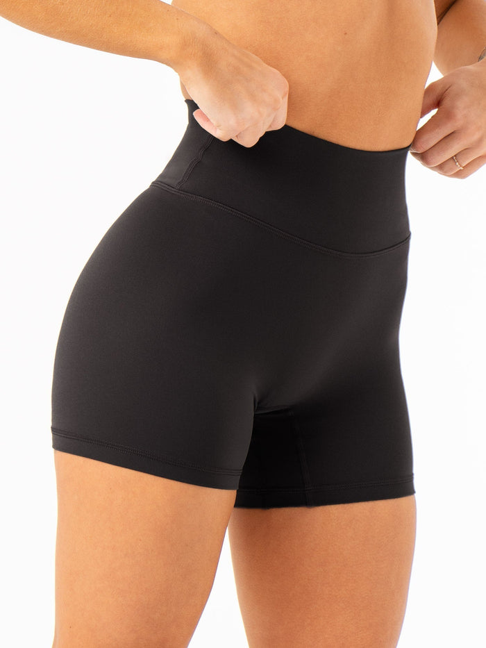 NKD High Waisted Shorts - Black Clothing Ryderwear