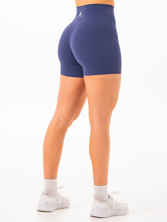 NKD High Waisted Shorts - Navy Clothing Ryderwear