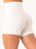 NKD High Waisted Shorts - Off White Clothing Ryderwear