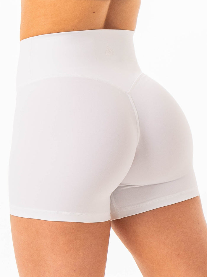 NKD High Waisted Shorts - White Clothing Ryderwear